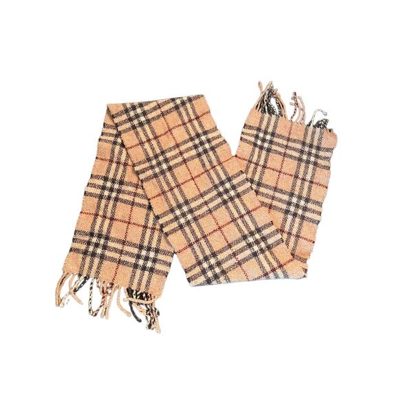 For pre_loved_style Nova Check Plaid Merino Wool/Angora/Cashmere Scarf - Picture 3 of 3